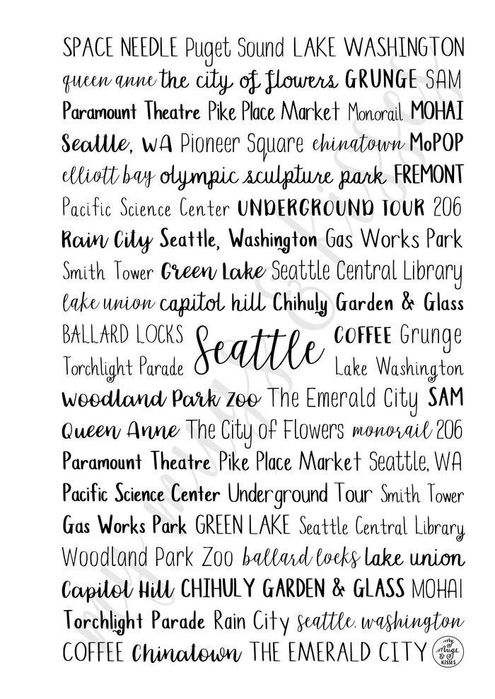 Seattle, WA Spiral Notebook