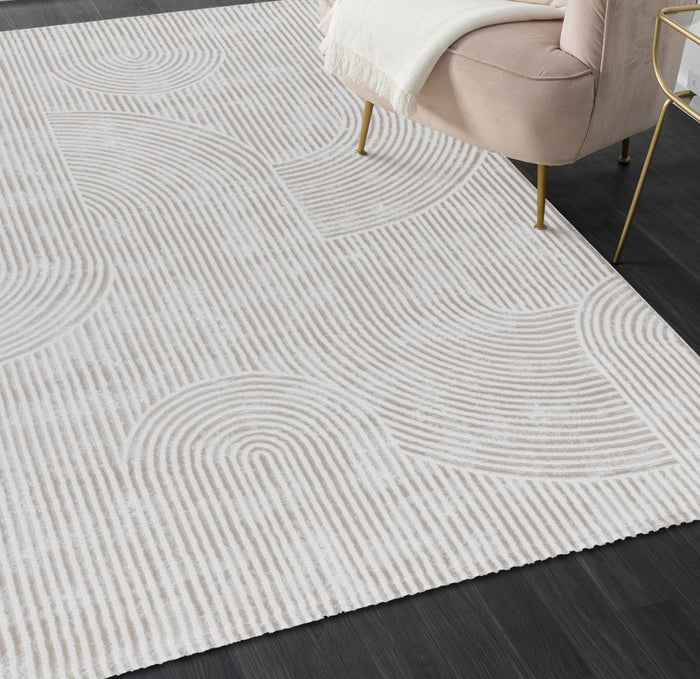 SEHRAZAT SEHRAZAT MODA 1120 BEIGE BOOGJES  VLOERKLEED
