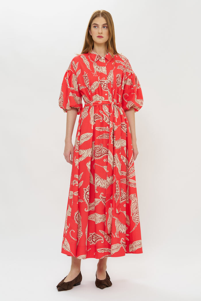 Serena Dress- Bengal Brick