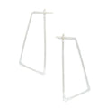 Shift Minimal Hoop - Geometric Silver or Gold Line Earrings