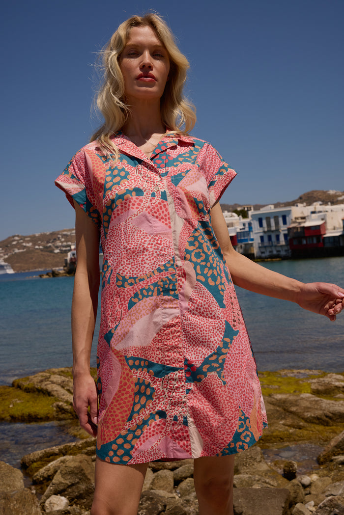 Shirt Dress Mini- Nautilus Navy