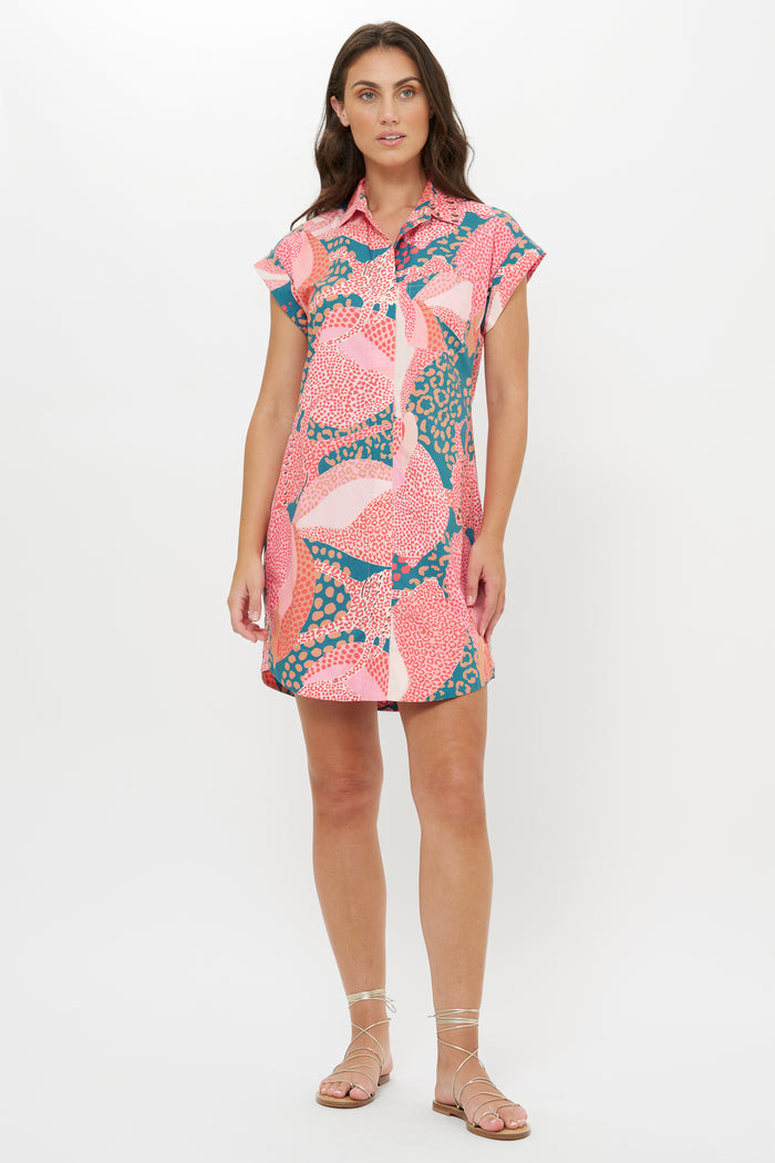 Shirt Dress Mini- Nautilus Navy