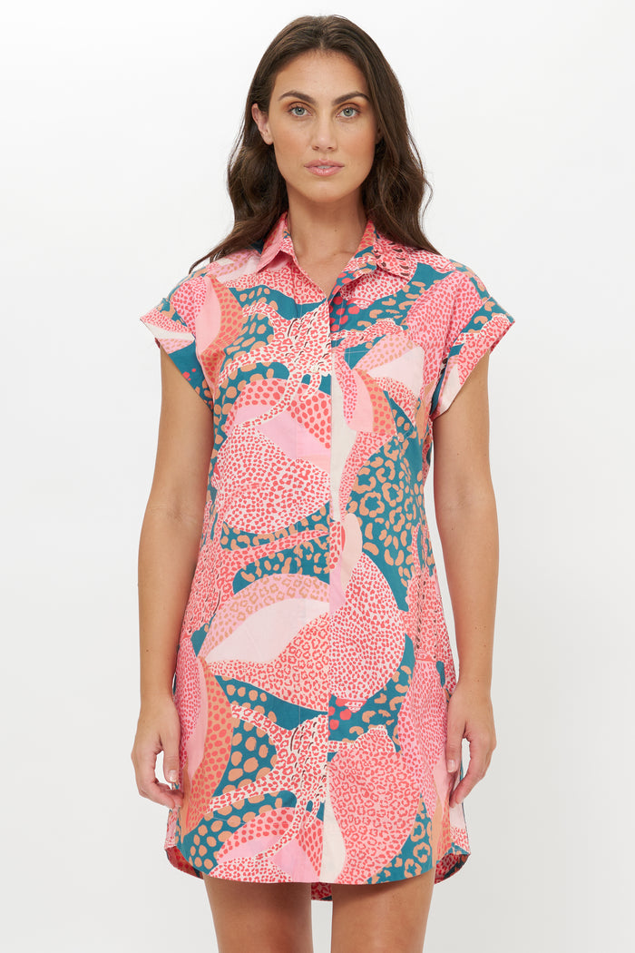 Shirt Dress Mini- Nautilus Navy