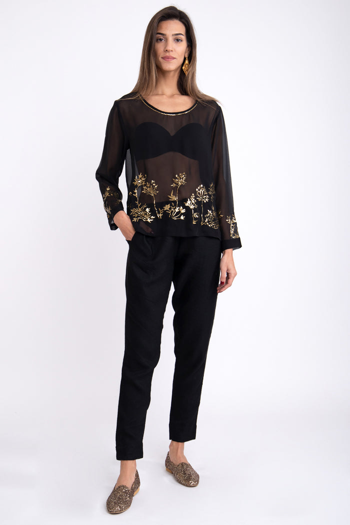 Silk Voile Tareq Blouse