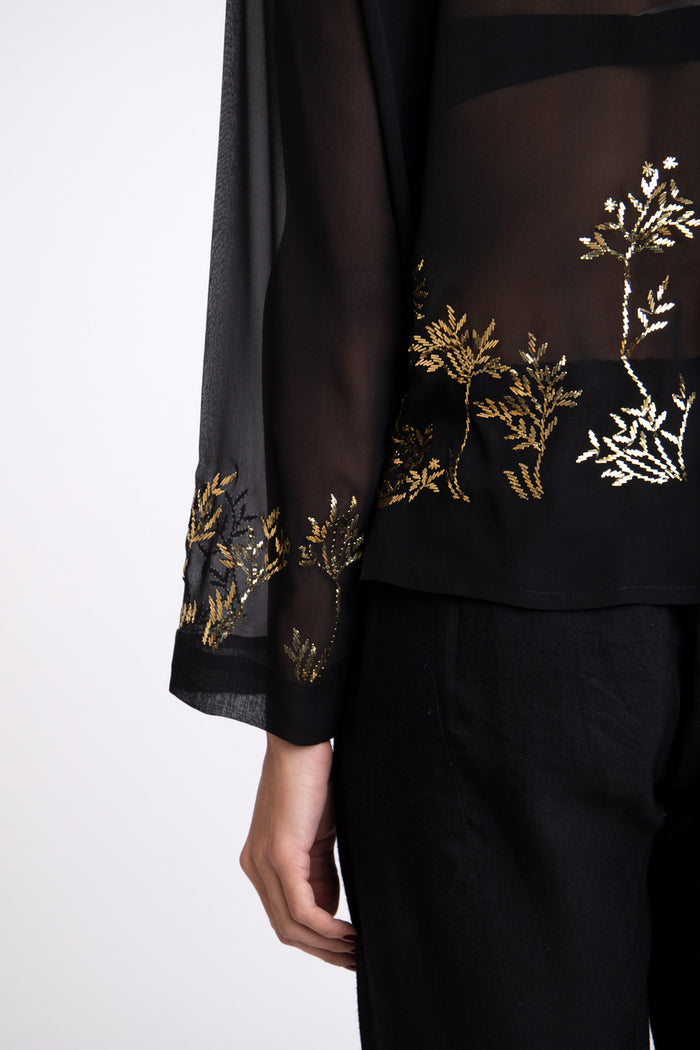 Silk Voile Tareq Blouse