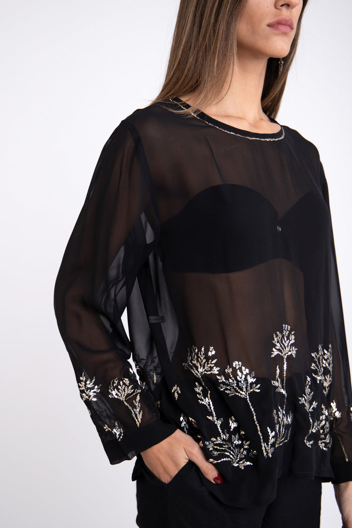 Silk Voile Tareq Blouse