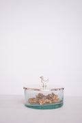 Silver Lid Glass Bowl