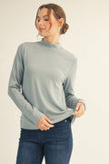 Simple Favorite Blue Knit Top