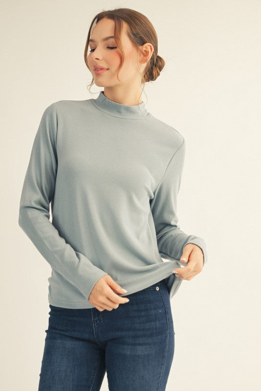 Simple Favorite Blue Knit Top