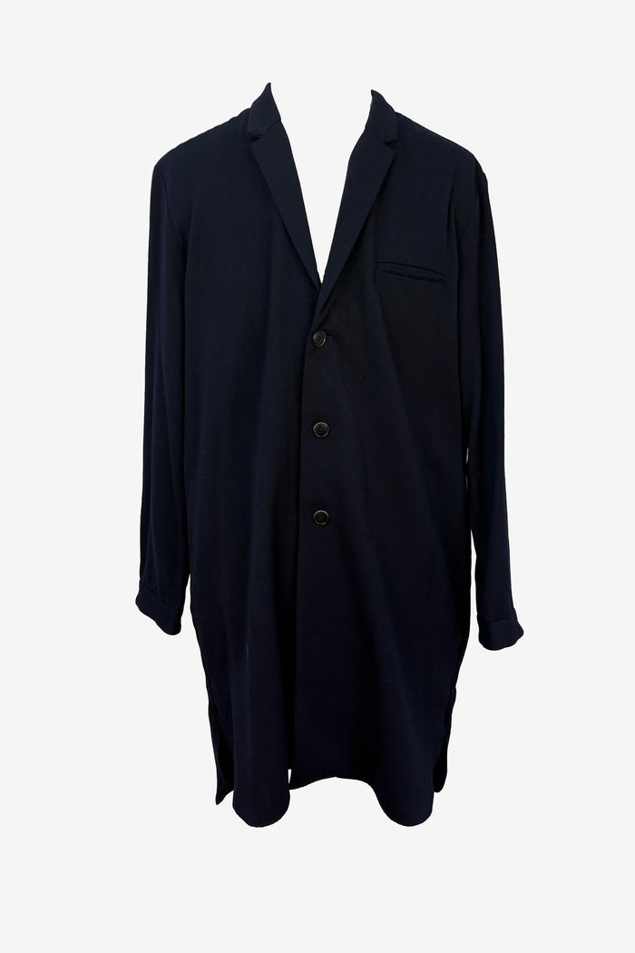 Simple Living Navy Longline Duster Jacket