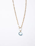 Sky Blue Topaz pendant necklace -gold filled