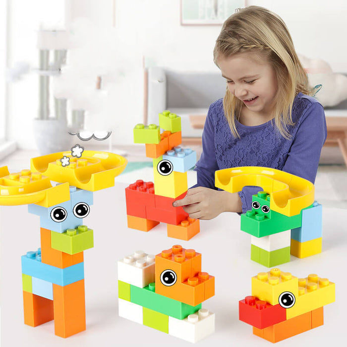 Small Block Marble Run Set | DIY Race Track Building Kit