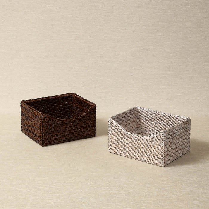 Small rattan file holder