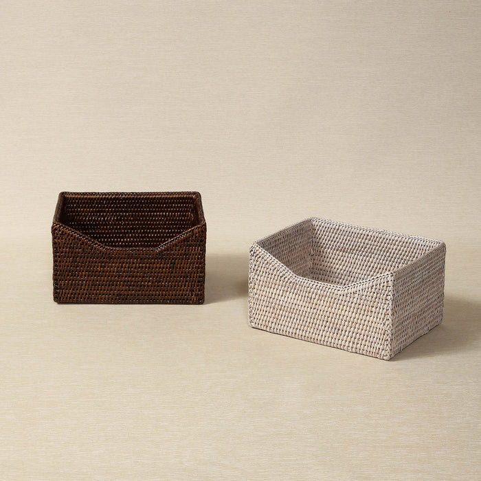 Small rattan file holder