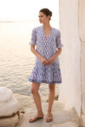 Smocked Drop Mini- Crocus Blue
