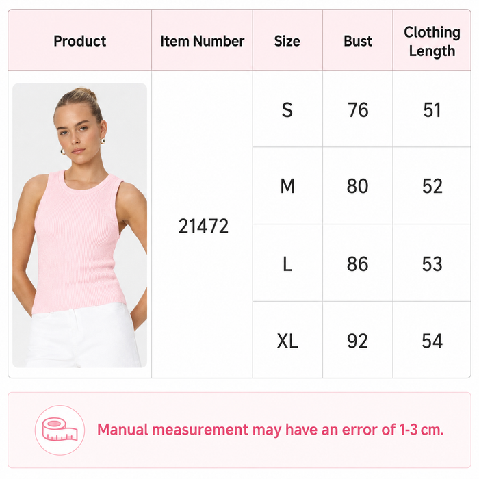 Pink solid sleeveless tank top for women, close front crop showing soft texture, fitted shape, and simple summer appeal look.