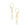 Sophia Earrings Gold Filled White Freshwater Pearl Dangle