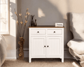 Spain Wooden Two door Sideboard Cabinet Furniselan - Frosty White
