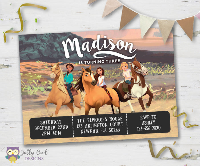 Spirit Riding Free Birthday Party Invitation
