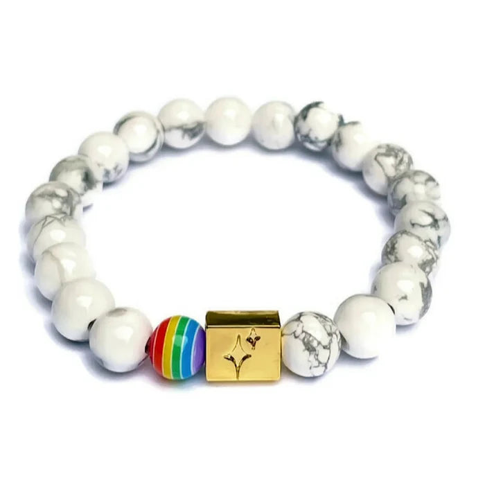 The Spotlight Project Autism Acceptance marble beaded bracelet