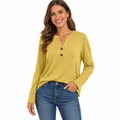Women casual long sleeve top with soft texture, flattering neckline and comfortable fit for daily wear