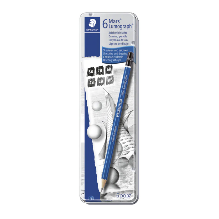 Staedtler Mars Lumograph Pencil Set - Set of 6 by Staedtler - K. A. Artist Shop