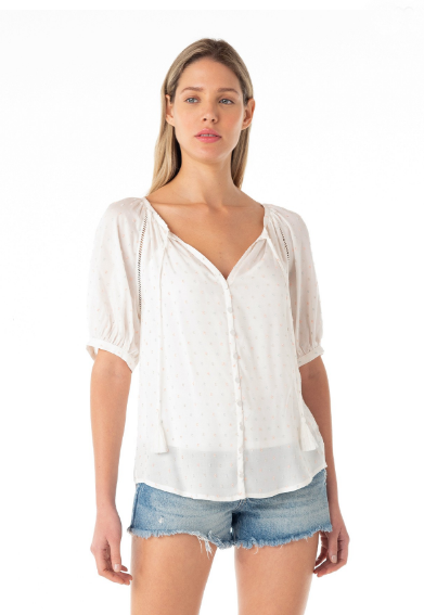 Stitched Dot Blouse