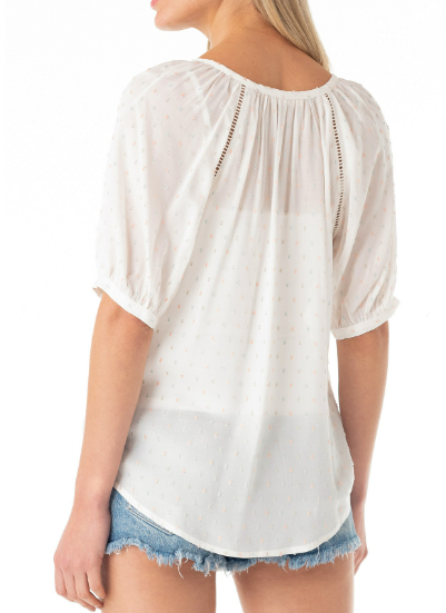 Stitched Dot Blouse