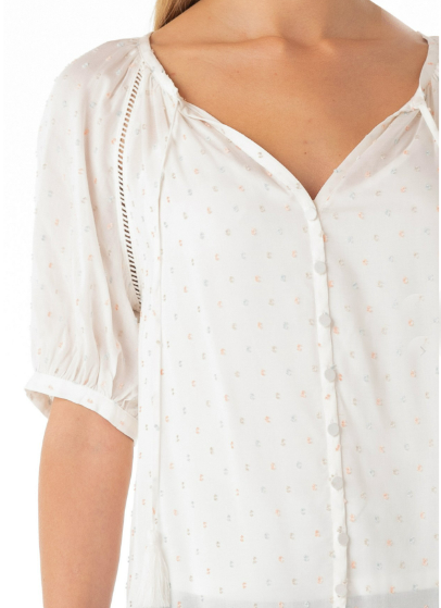 Stitched Dot Blouse
