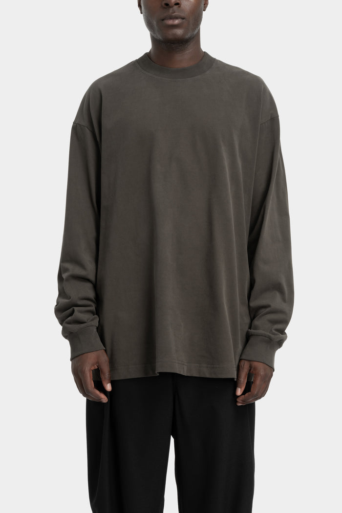 Strapped long sleeve t-shirt, Khaki grey
