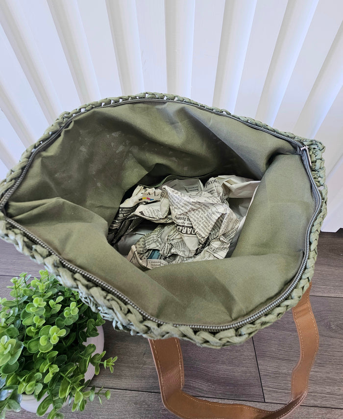 Open bag with pocket.