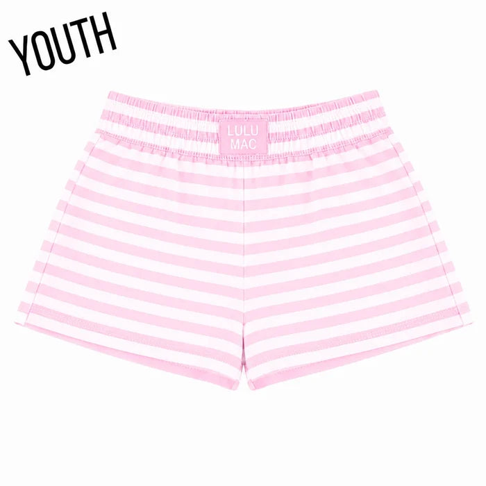Stripe Patch Youth Light Pink Shorts