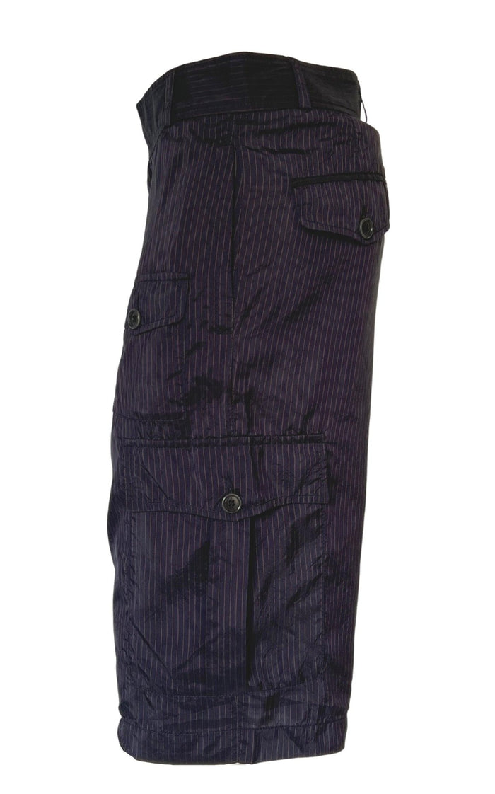 Dries Van Noten Striped Navy Shorts - Runway Catalog