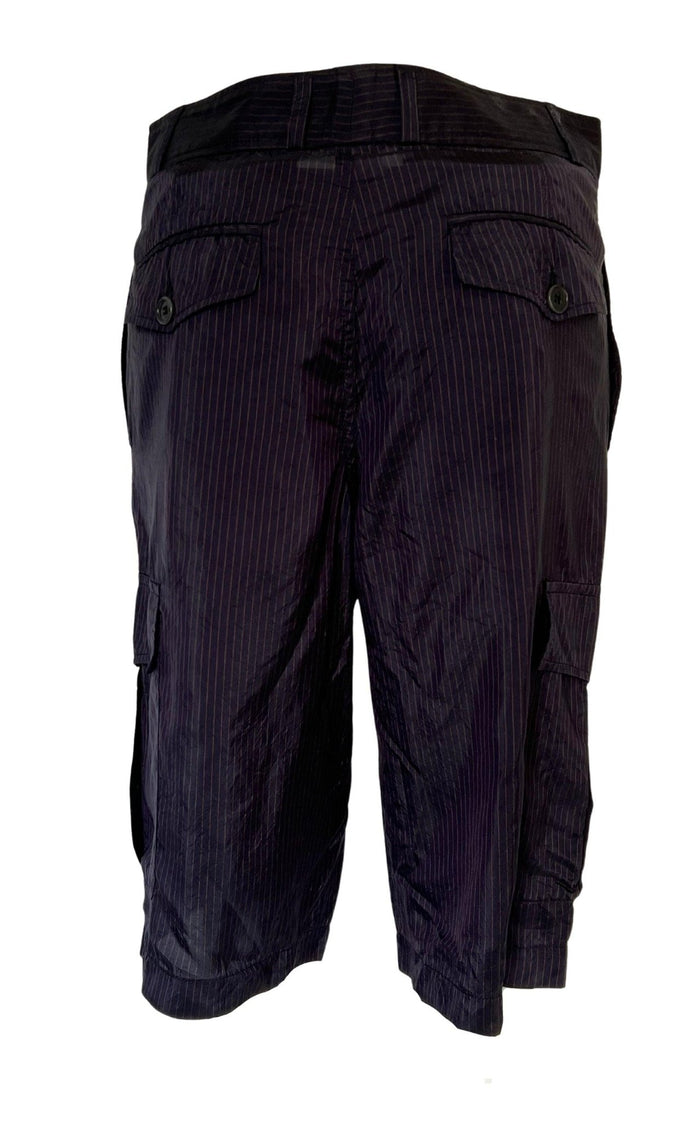 Dries Van Noten Striped Navy Shorts - Runway Catalog