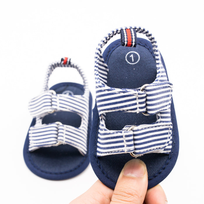 Striped Soft Sole Baby Sandals 0-12 Months | Cute Shoes For Toddlers