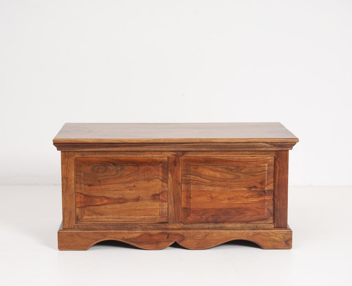 Sweden Sheesham Wood Trunk Box - Furniselan - Teak-Finish