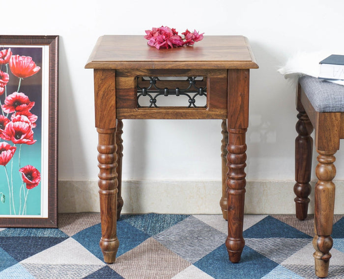Sweden Solid Wood Side Table - Furniselan - Teak-Finish