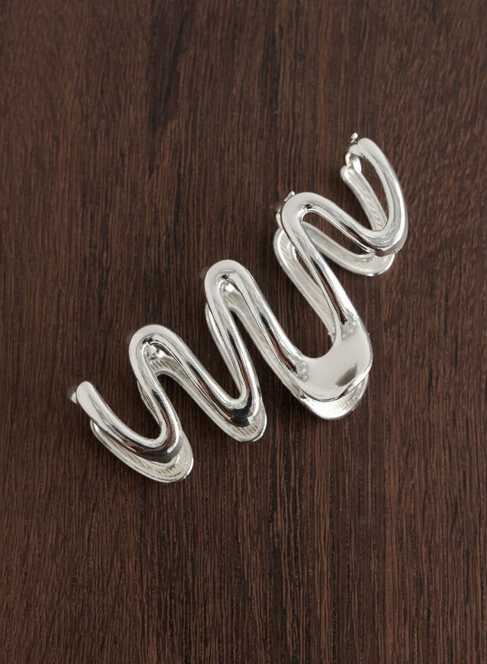 Silver Swirl Hair Claw