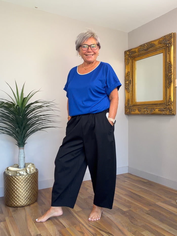 Tanisha Lightweight Scuba Barrel Leg Pants(matching jacket available )