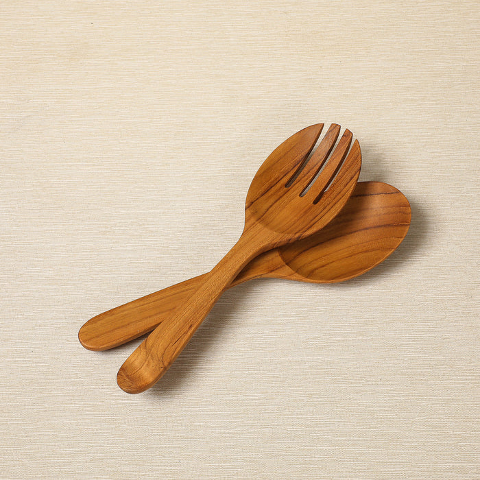Teak serving set