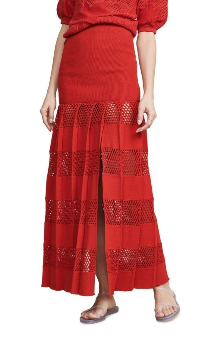 Sonia Rykiel Textured Stripe Skirt - Runway Catalog