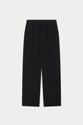TEXTURED WOVEN TROUSERS - BLACK
