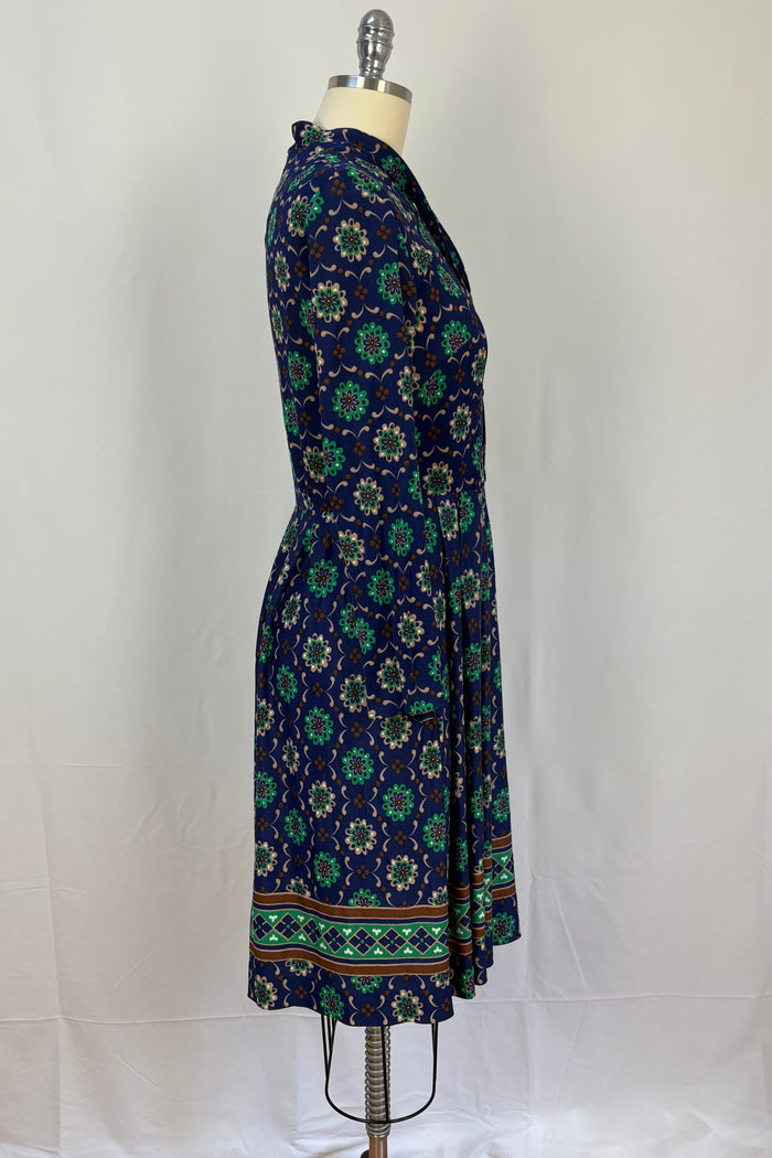 The Stroller navy floral jersey print dress