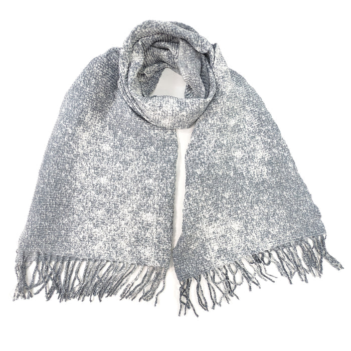 Ticha - Crinkle Pastel Scarf (65x180cm) - Cloud Grey