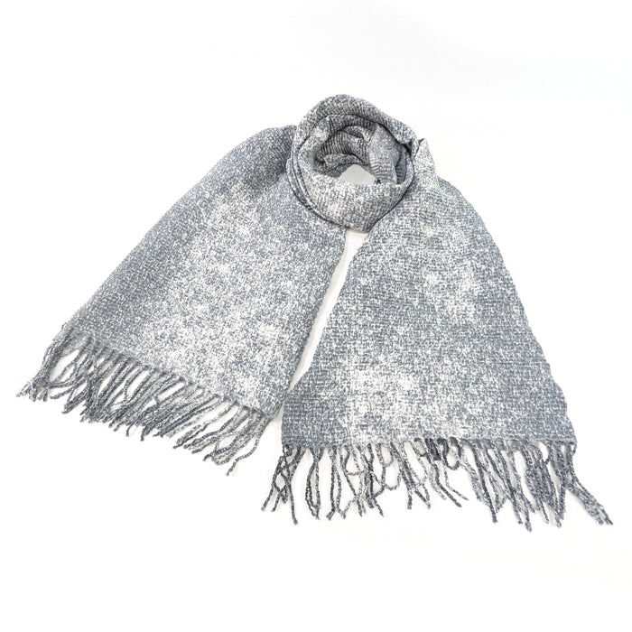 Ticha - Crinkle Pastel Scarf (65x180cm) - Cloud Grey