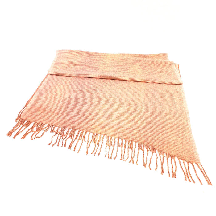 Ticha - Crinkle Pastel Scarf (65x180cm) - Peach Tea