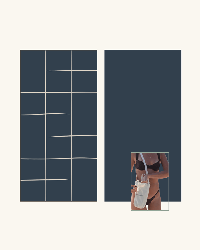 Dark Navy Sand Free Beach Towel | Australia