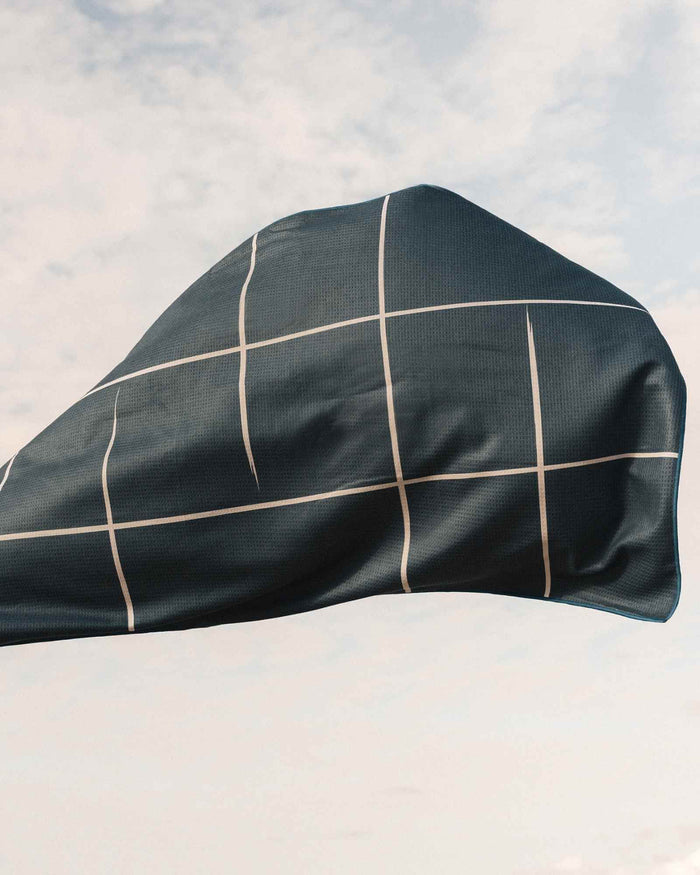 Navy Blue Patterned Beach Towel