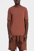 Thom Krom | SS26 - Tonal stitch cotton t-shirt, Red wood MTS934