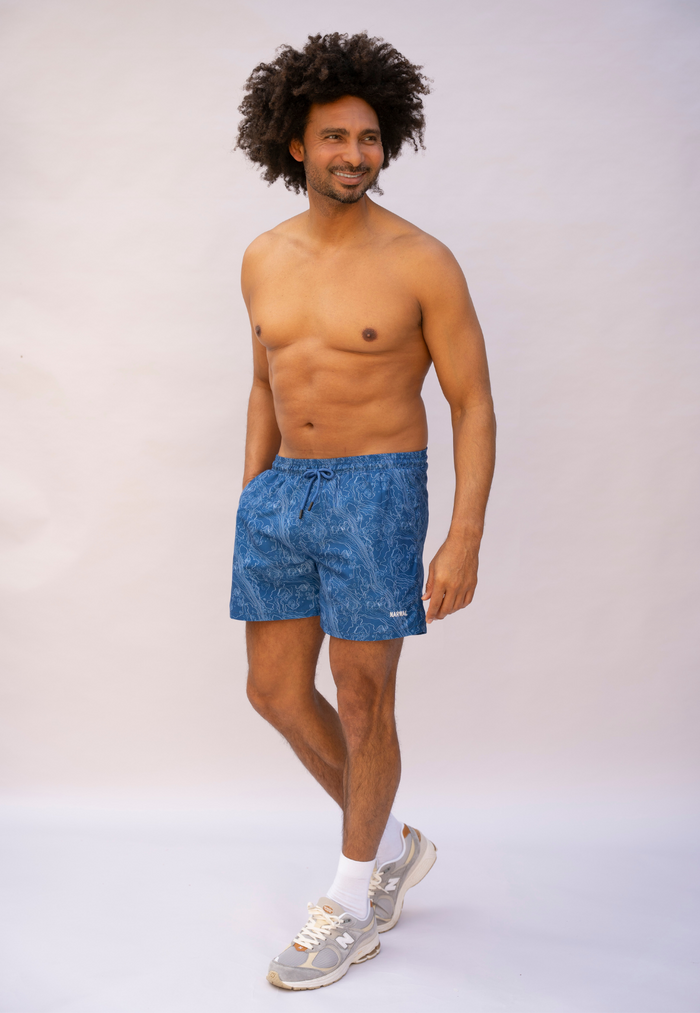 Topo Map Father & Son Swim Trunks